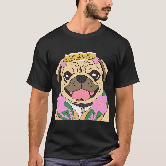 Camiseta Pug Derpy (Frente)