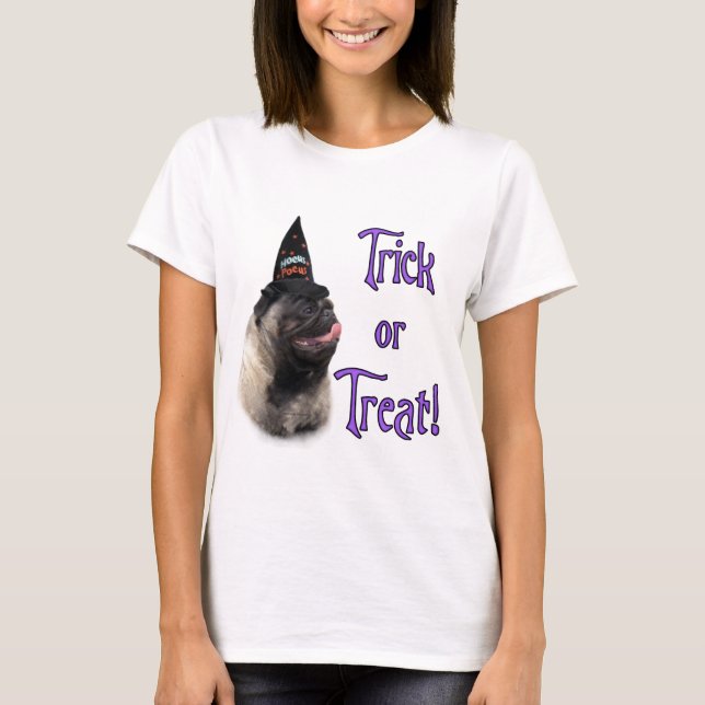 Camiseta Pug (desmaiar) Trick (Frente)