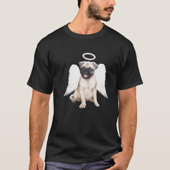 Camiseta pug do anjo (Frente)