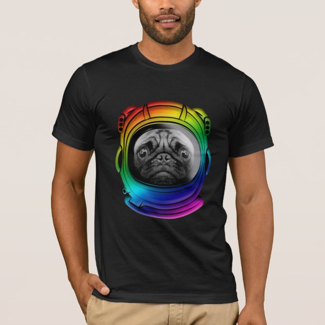Camiseta Pug do astronauta (Frente)