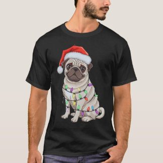 Camiseta Pug do Natal Papai Noel para Amante de Pug - Pugs