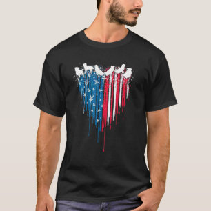 Camiseta Pug Dog American Flag 4º Do Julho Patriótico Dog