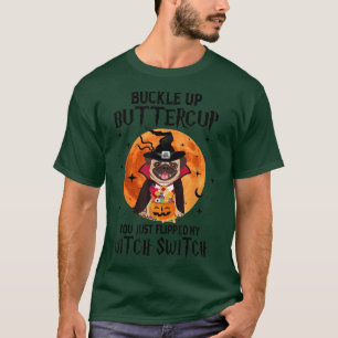 Camiseta Pug Dog Buckup ButterCup Você acabou de inverter m