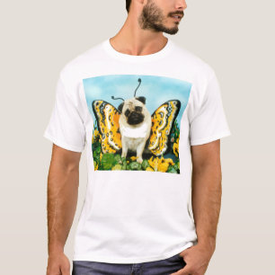Camiseta Pug Dog Butterfly T-Shirt