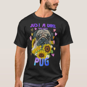 Camiseta Pug Dog Cute Puppy Girl