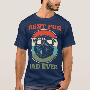 Camiseta Pug Dog Dia de os pais Retro