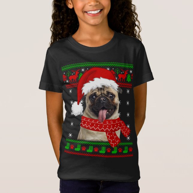 Camiseta Pug Dog Febre Suor Natal Puppy Cão Lover (Frente)