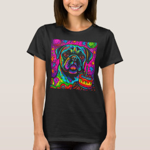 Camiseta Pug Dog Festa de aniversário