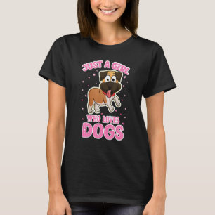 Camiseta Pug Dog Girls Apenas Uma Menina Que Ama Cachorros