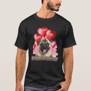Camiseta Pug Dog Happy Valentines Day Pet Dog Lover