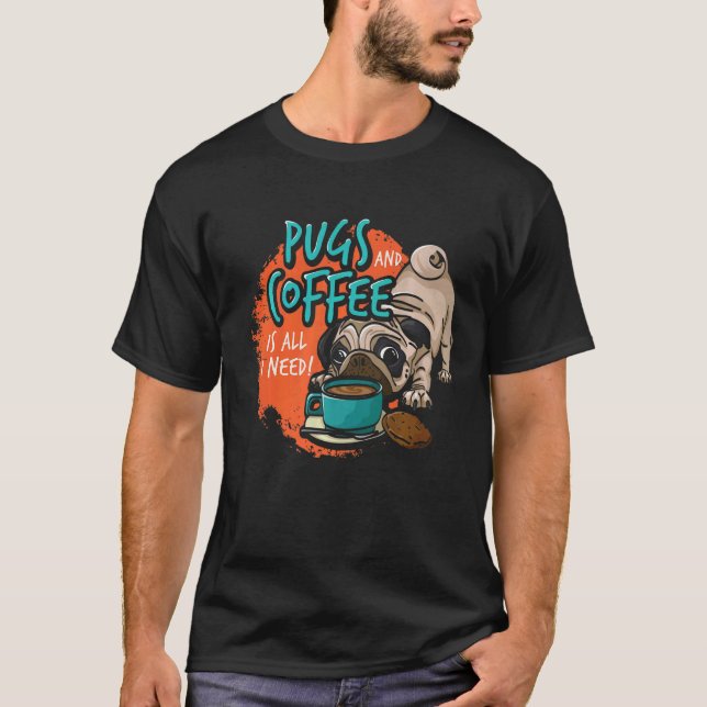 Camiseta Pug Dog Head (Frente)