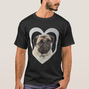 Camiseta Pug Dog Heart Mops Pug 1