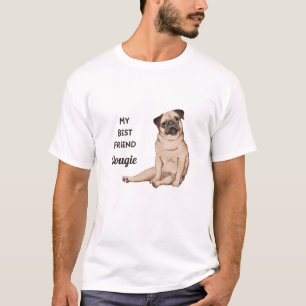 Camiseta Pug Dog Meu Melhor Amigo Personalizado Nome T-Shir
