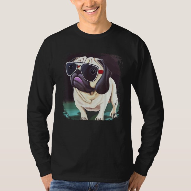 Camiseta Pug Dog Mom Dad Cute &   Pug   Graphic Pug (Frente)