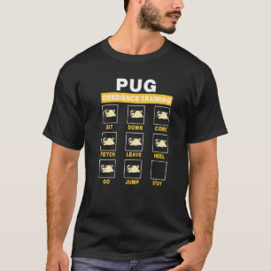 Camiseta Pug Dog Obedience Treinando Engraçado Guia De Cãoz