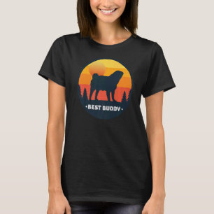 Camiseta Pug Dog Retro