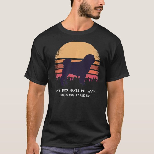 Camiseta Pug Dog Retro 8 (Frente)
