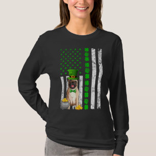 Camiseta Pug Dog Sobrevoa-Nos Bandeira Shamrock Rua Patrick