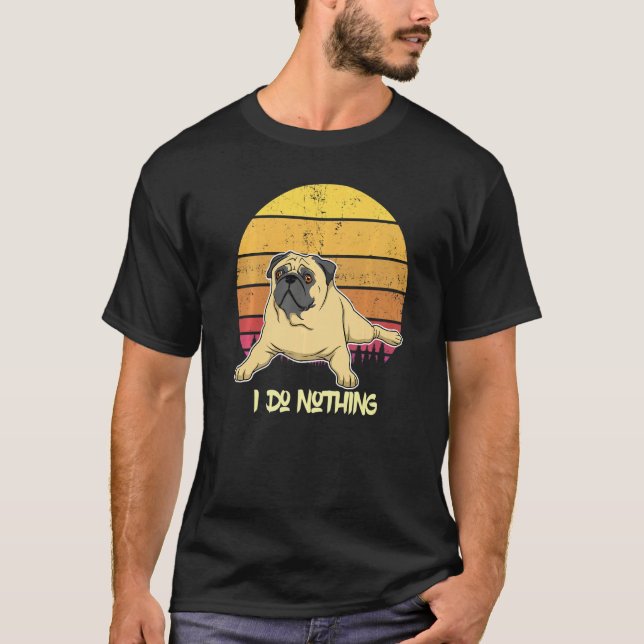 Camiseta Pug Dog Sunset 10 (Frente)