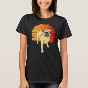 Camiseta Pug Dog Sunset 12