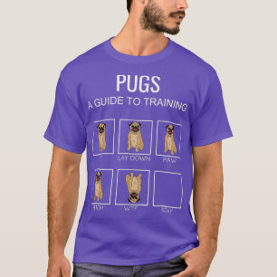 Camiseta Pug Dog Tshirt Engraçada Guia Para Formação De Cãe