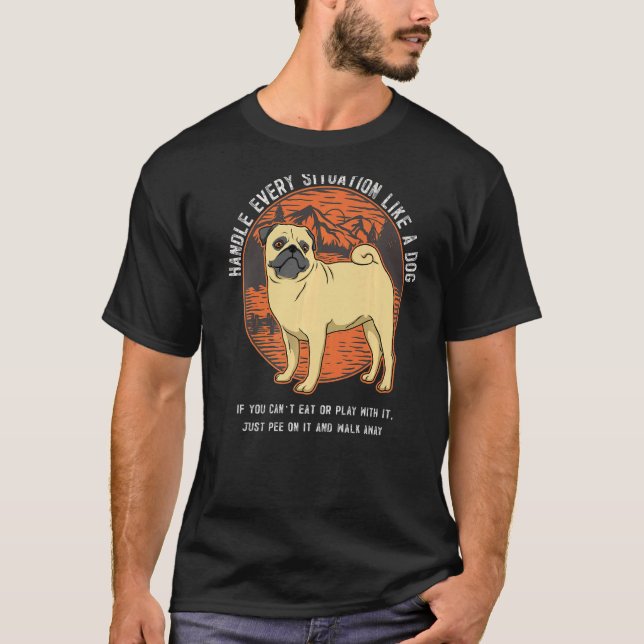 Camiseta Pug Dog Vintage 63 (Frente)