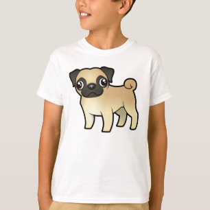Camiseta Pug dos desenhos animados