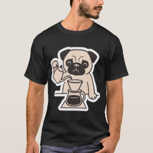 Camiseta Pug e café