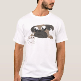Camiseta Pug e café