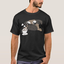 Camiseta Pug e café