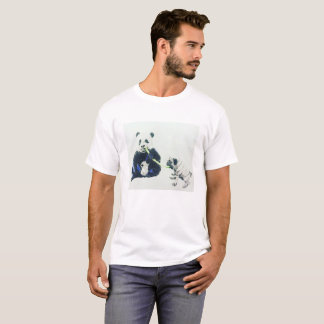 Camiseta Pug e panda