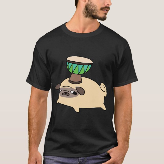 Camiseta Pug e Pequeno Djembe (Frente)