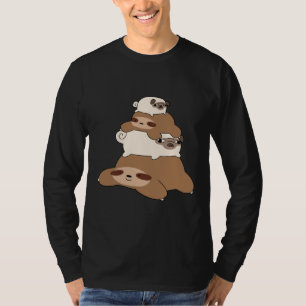 Camiseta Pug E Pilha De Lama