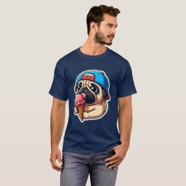 CAMISETA PUG EATING SORVETE 2