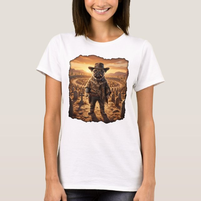 Camiseta Pug Engraçado (Frente)