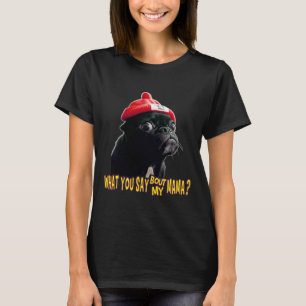 Camiseta Pug engraçado agindo como bandido Clássico 24