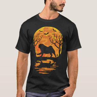 Camiseta Pug Engraçado Assustador Halloween Para Amantes de