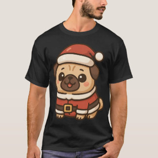 Camiseta Pug engraçado de Natal