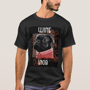 Camiseta Pug Esnobe do Vinho