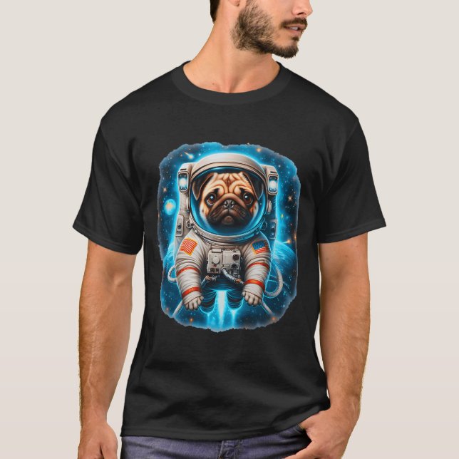 Camiseta Pug Espacial (Frente)
