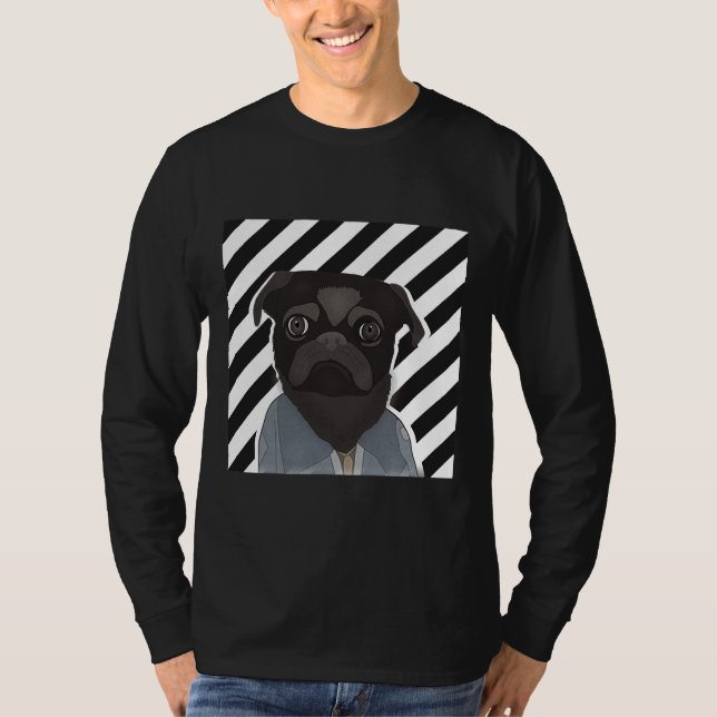 Camiseta Pug Face Engraçado Cachorro Que Sobreviveu À Camis (Frente)