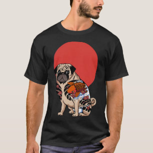 Camiseta Pug Face para Homens Pug Pai Pug Mãe Vida