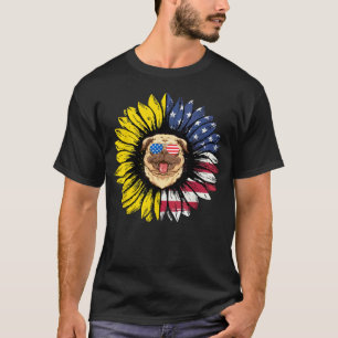 Camiseta Pug fantástico 4 de julho