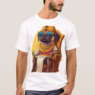 Camiseta Pug Faraó - Cão do Antigo Egito