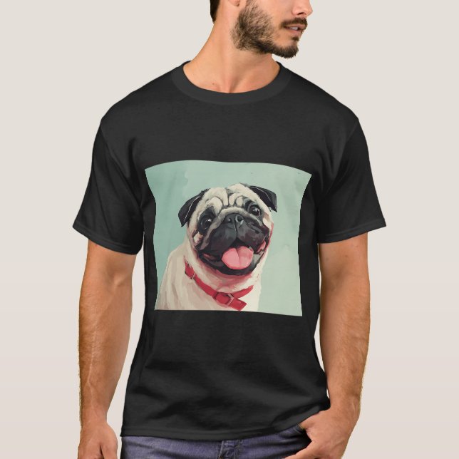 Camiseta Pug feliz (Frente)