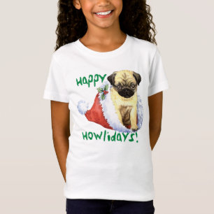 Camiseta Pug feliz de Howlidays