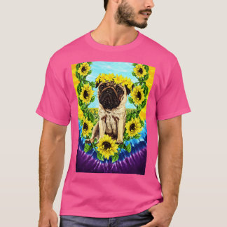Camiseta Pug Flor