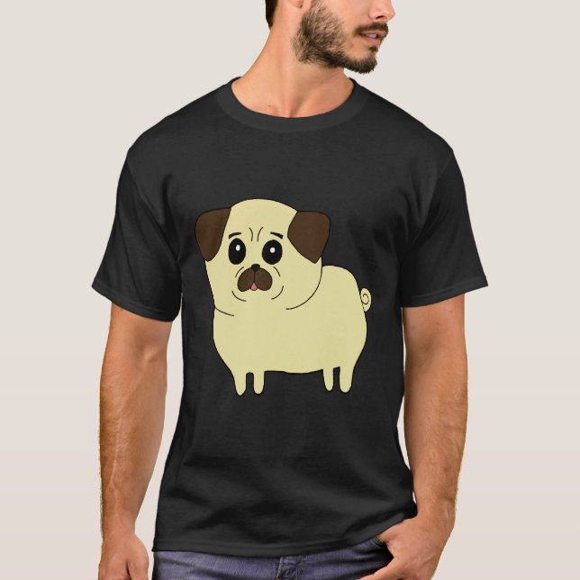 Camiseta Pug Fofo 709 (Frente)