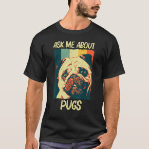 Camiseta Pug Fofo Para Homens Mulheres Pet Cão Cachorrinho 