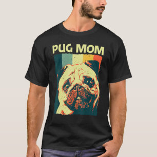 Camiseta Pug Fofo Para Mãe Pet Cão Cachorrinho Raça Pug